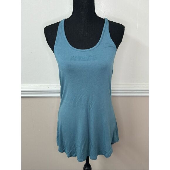 Gymshark Blue Tunic Active Tank Top Size Large - Picture 1 of 8